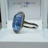 Pierścionek z akwamarynem naturalnym